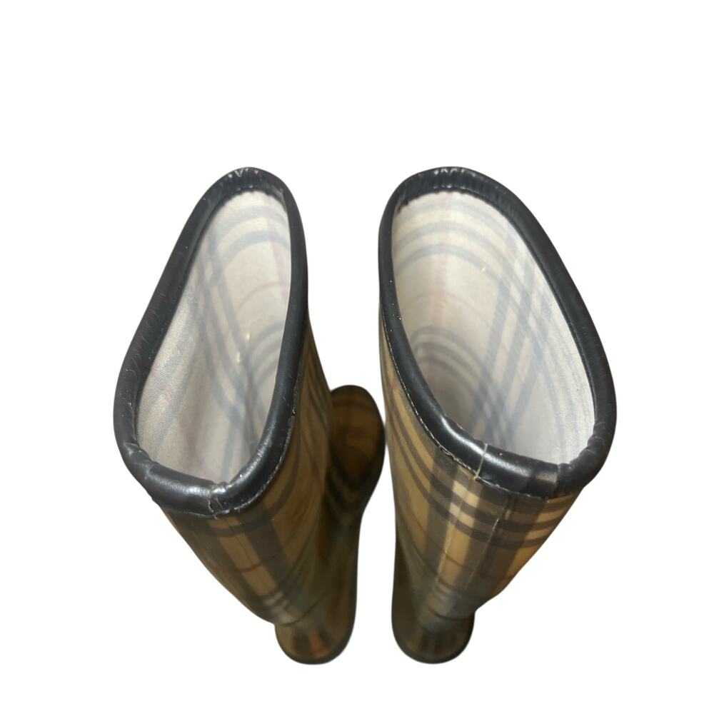 Burberry Haymarket Tall Rain Boots Nova Check Plaid Size 40 EUR/9.5 US - Picture 6 of 6